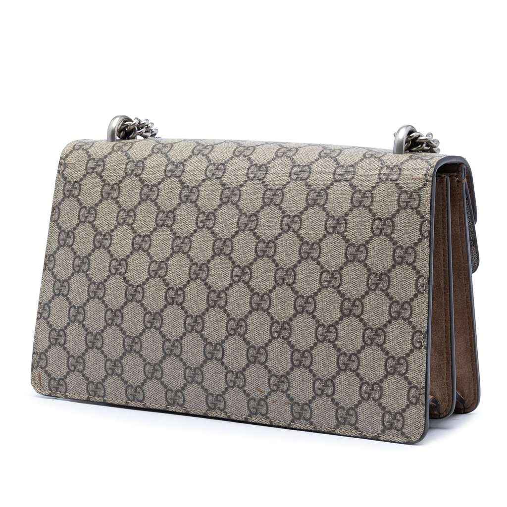 Gucci Medium GG Supreme Dionysus Shoulder Bag Beige Very good condition - Back View
