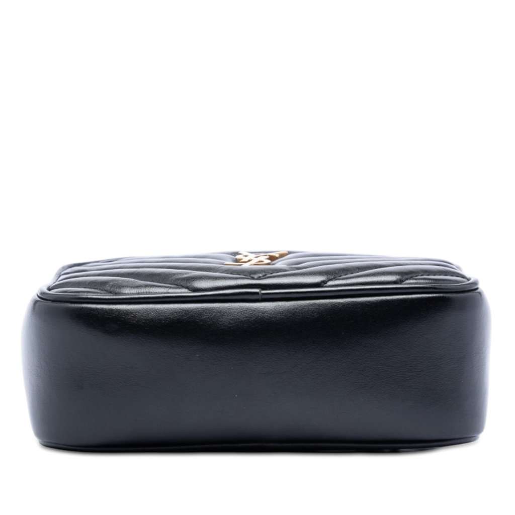 Saint Laurent Mini Matelasse Calfskin Monogram Lou Tassel Camera Bag Black Leather Very good condition - Inside View