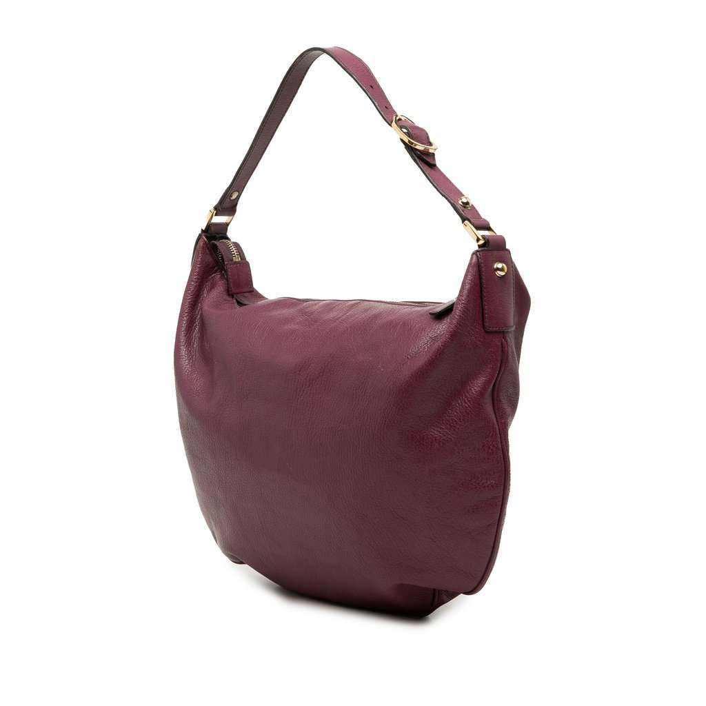 Gucci Calfskin Interlocking G Blondie Hobo Purple Leather Very good condition - Back View