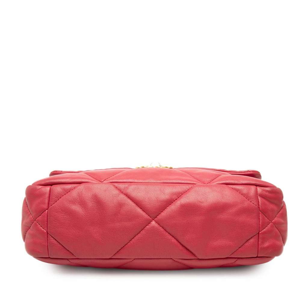 Chanel Medium Lambskin 19 Flap Pink Leather Very good condition - Inside View
