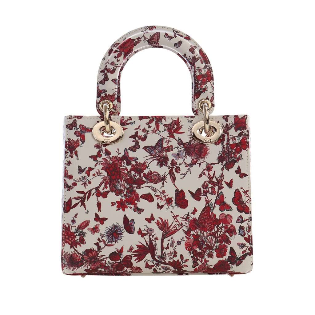 Dior Small Calfskin Butterflies My ABCDior Lady Dior White Leather Very good - Back View