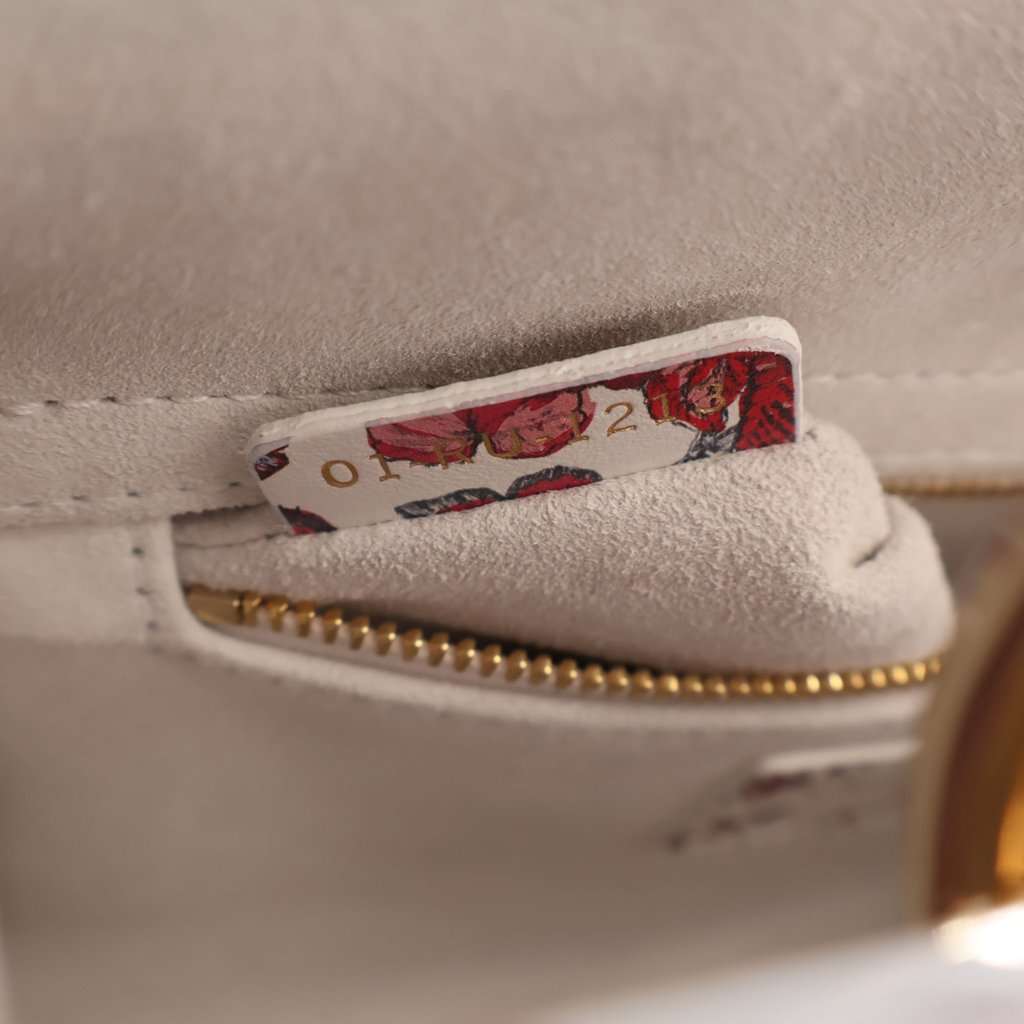 Dior Small Calfskin Butterflies My ABCDior Lady Dior White Leather Very good - Model View