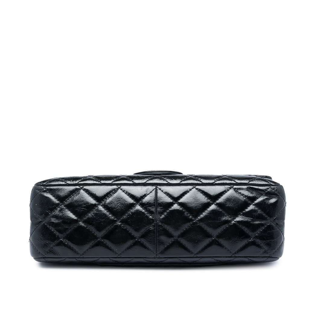 Chanel Quilted Crinkled Patent Reissue 2.55 Double Flap 227 Black Leather Very good condition - Inside View