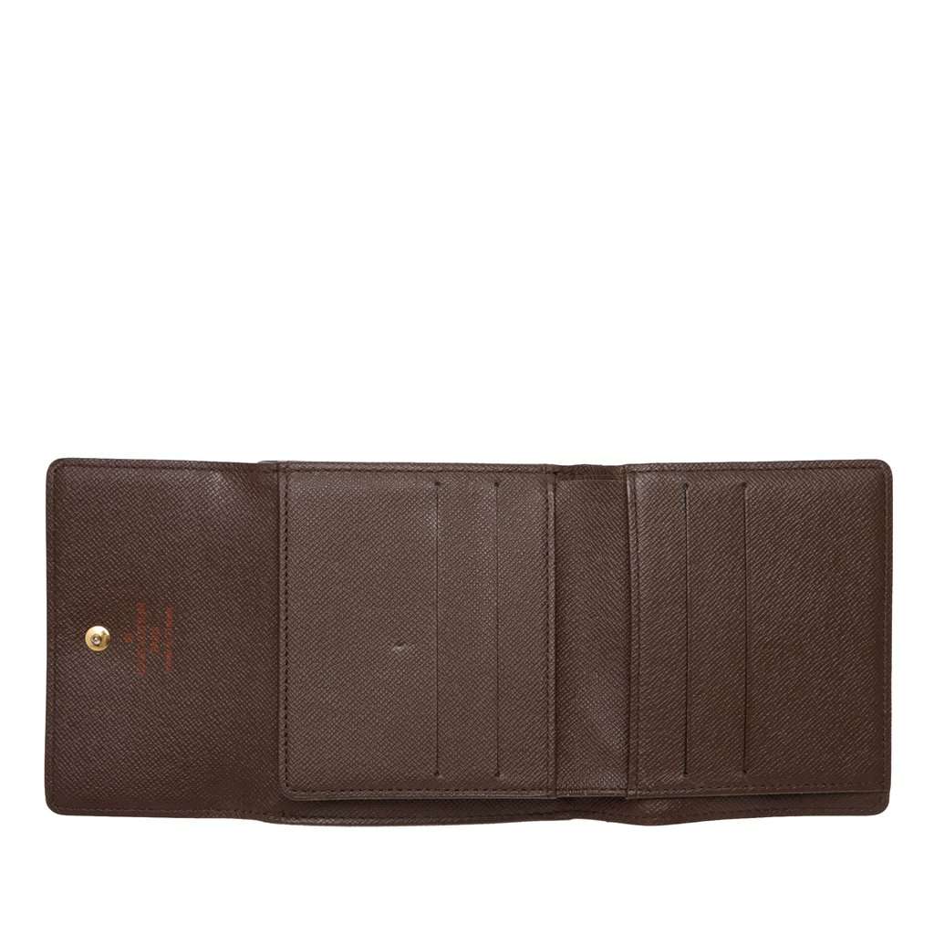 Louis Vuitton Damier Ebene Portefeuille Elise Wallet Brown Very good condition - Model View
