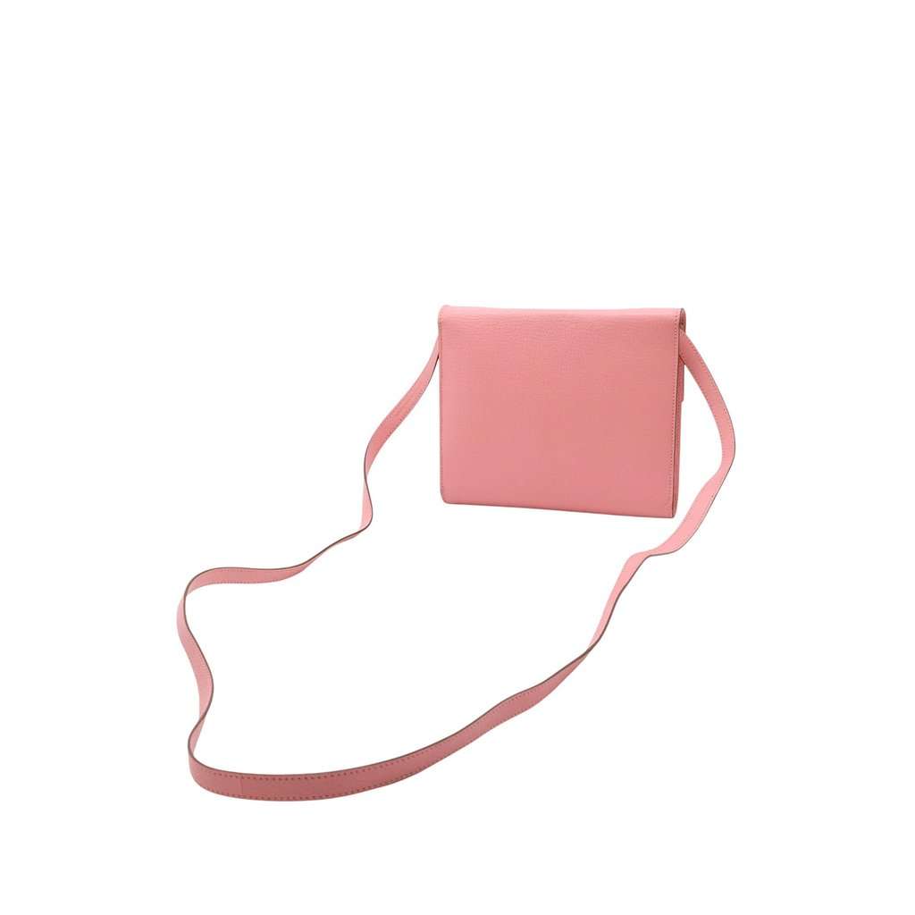 Hermès Chevre Mysore Clic 16 Wallet On Strap Pink Leather Very good condition - Back View