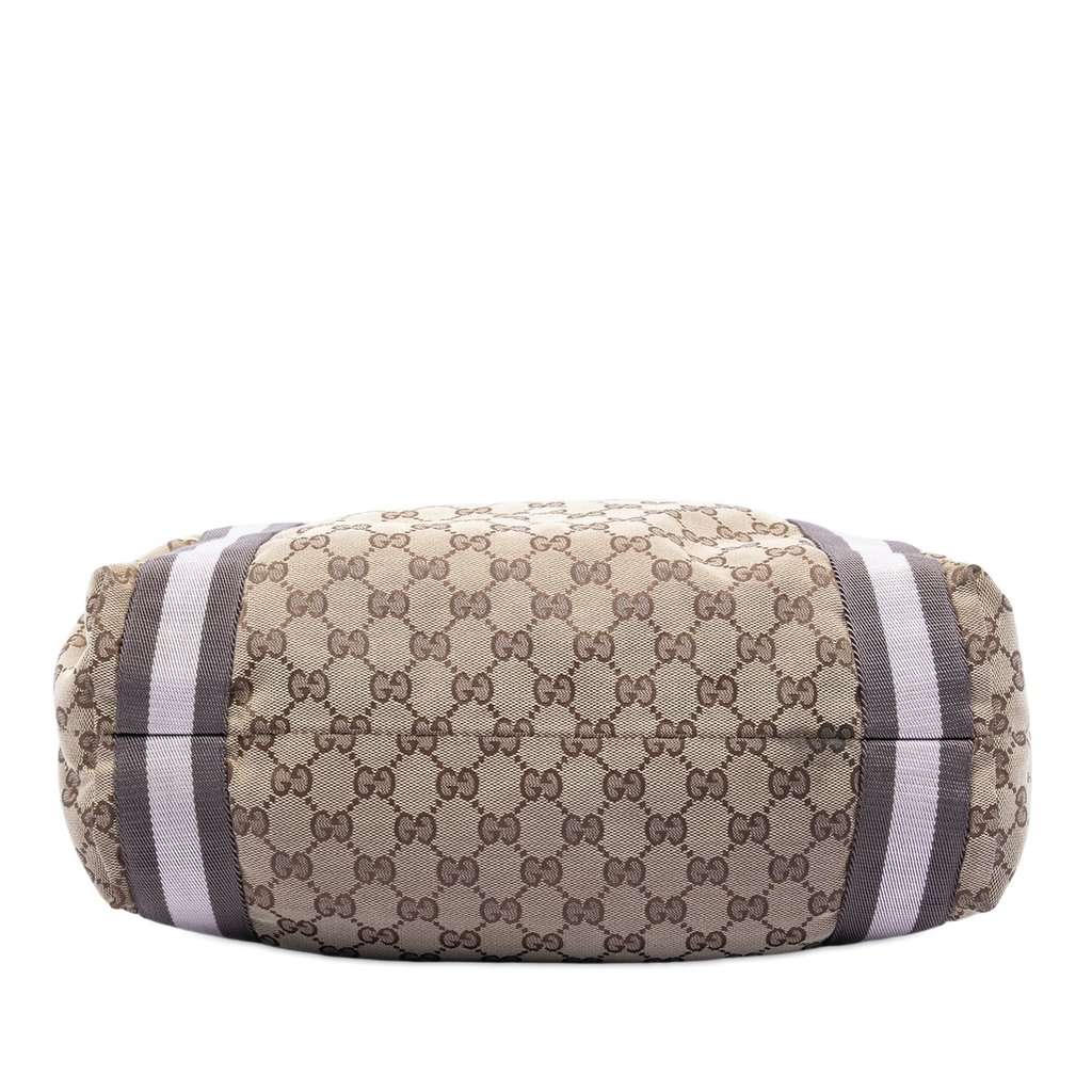 Gucci GG Canvas Web Tote Beige Very good condition - Inside View