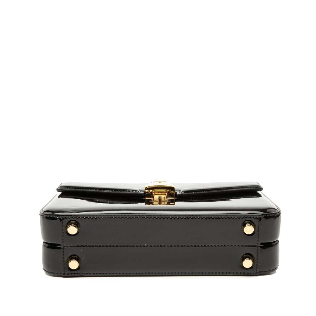 Gucci Mini Patent Sylvie 1969 Top Handle Bag Black Leather Very good - Inside View