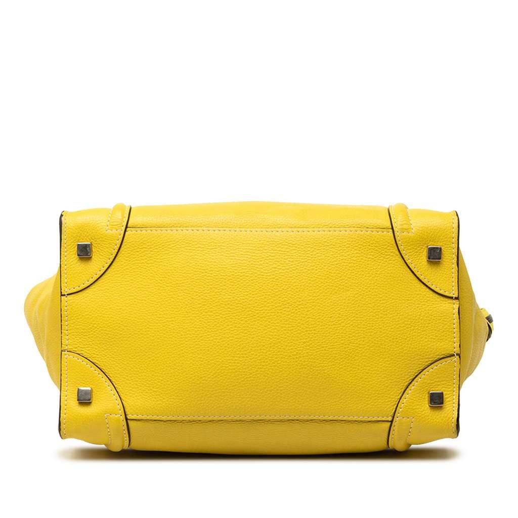 Celine Micro Leather Luggage Tote Yellow Leather Very good - Inside View