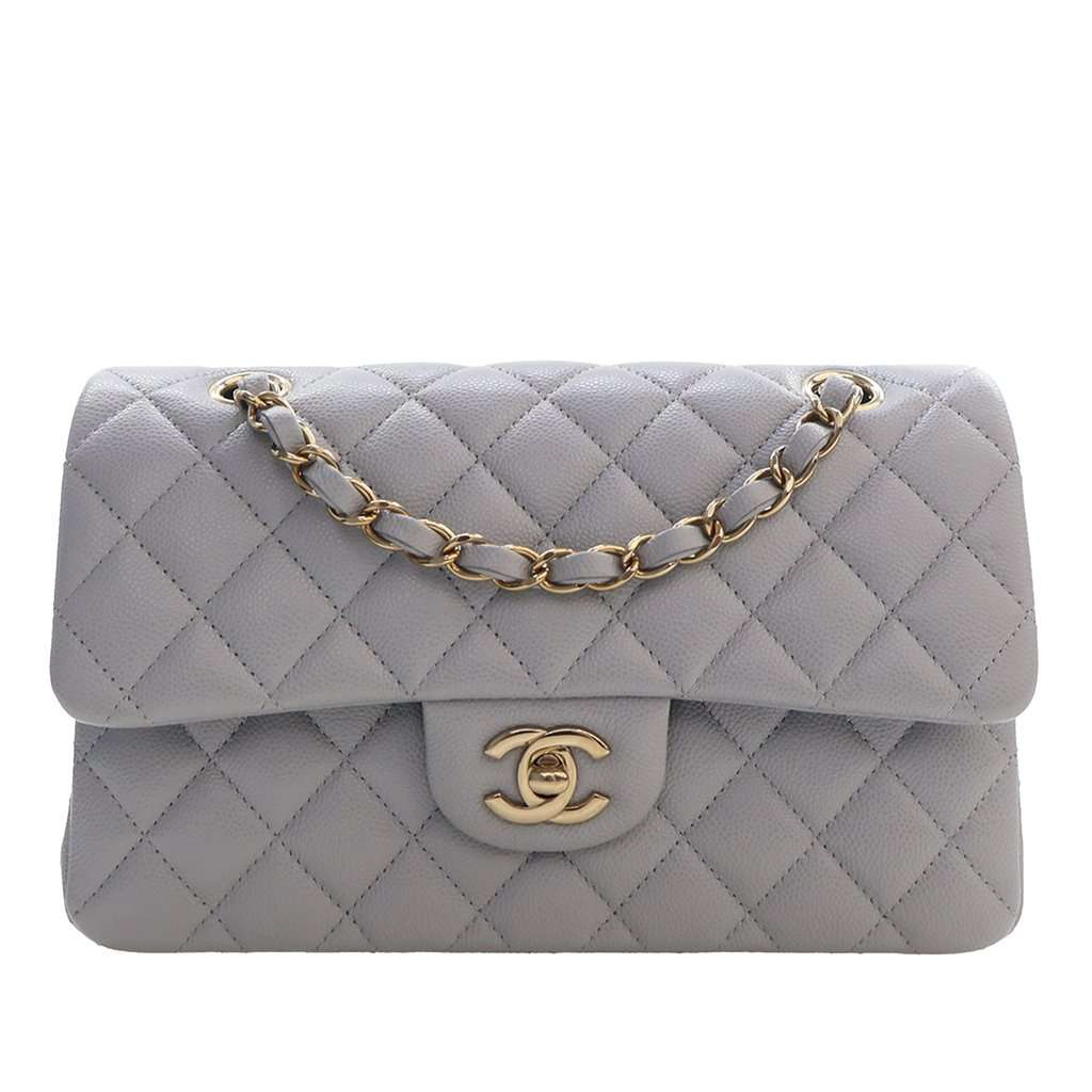 Chanel Small Classic Caviar Double Flap MultiColor Leather Very good - Front View