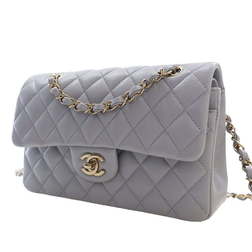 Chanel Small Classic Caviar Double Flap MultiColor Leather Very good - Back View