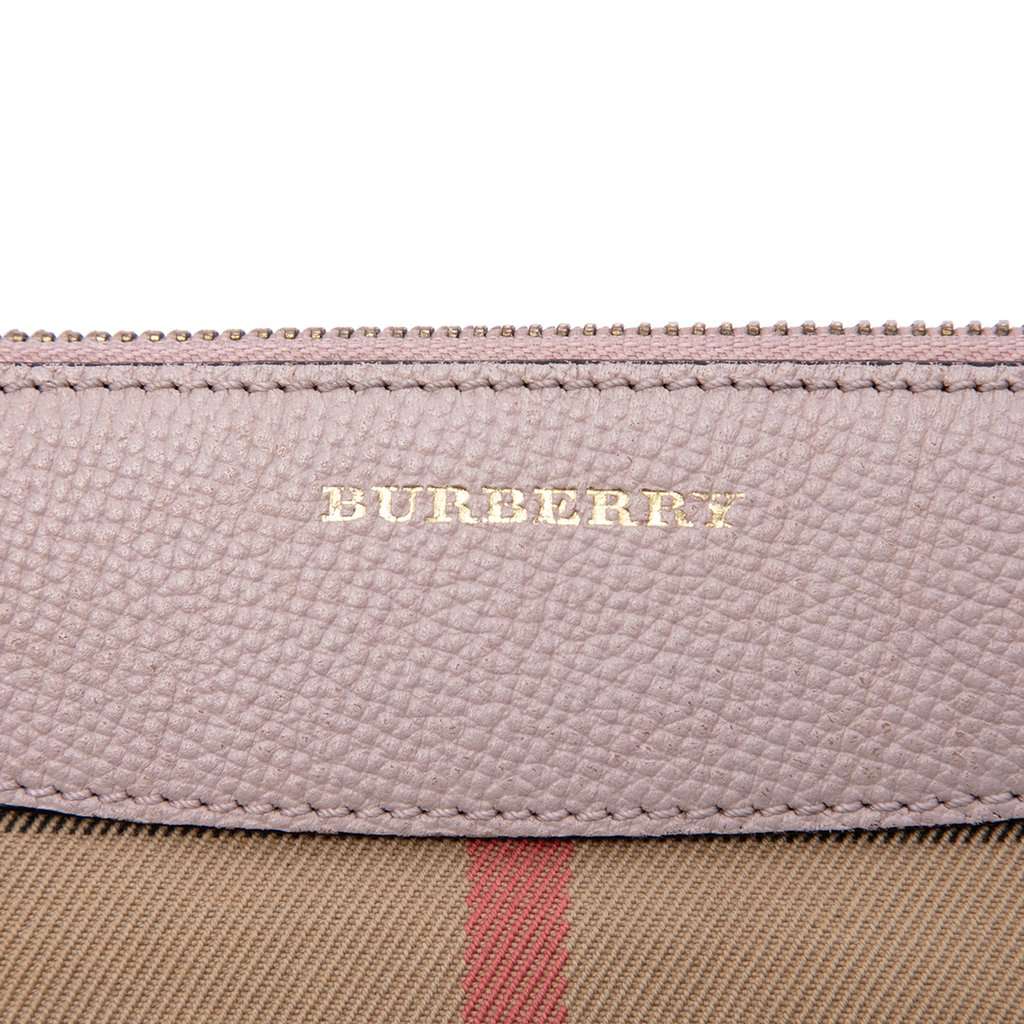 Burberry House Check Canvas Derby Peyton Crossbody Brown Very good condition - Box View
