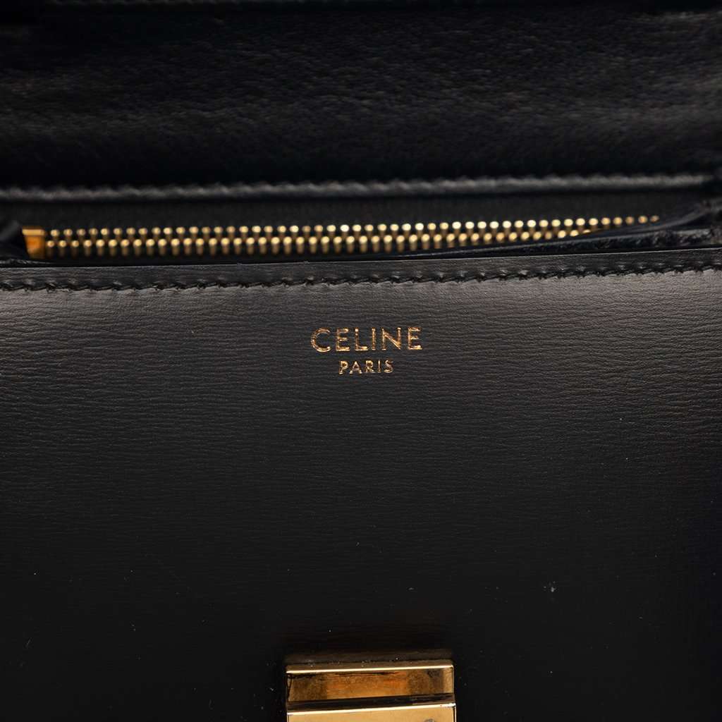 Celine Small Calfskin Classic Box Black Leather Very good condition - Box View