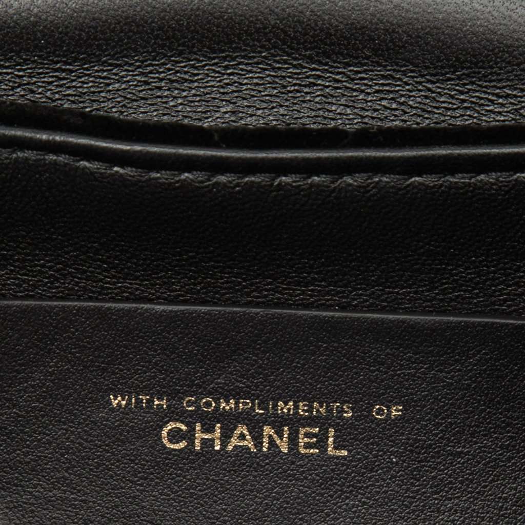 Chanel Mini Quilted Velvet Top Handle Flap Black Very good - Box View