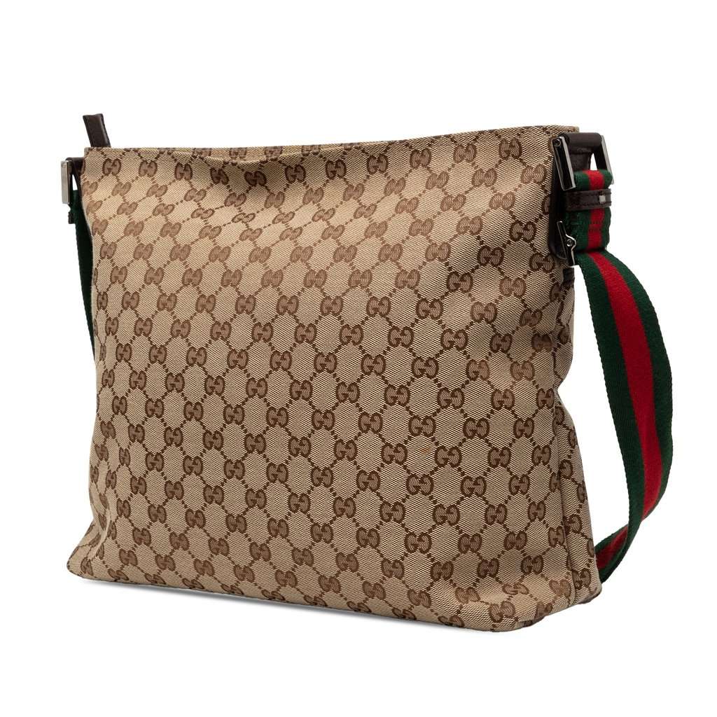 Gucci GG Canvas Web Crossbody Beige Very good condition - Back View