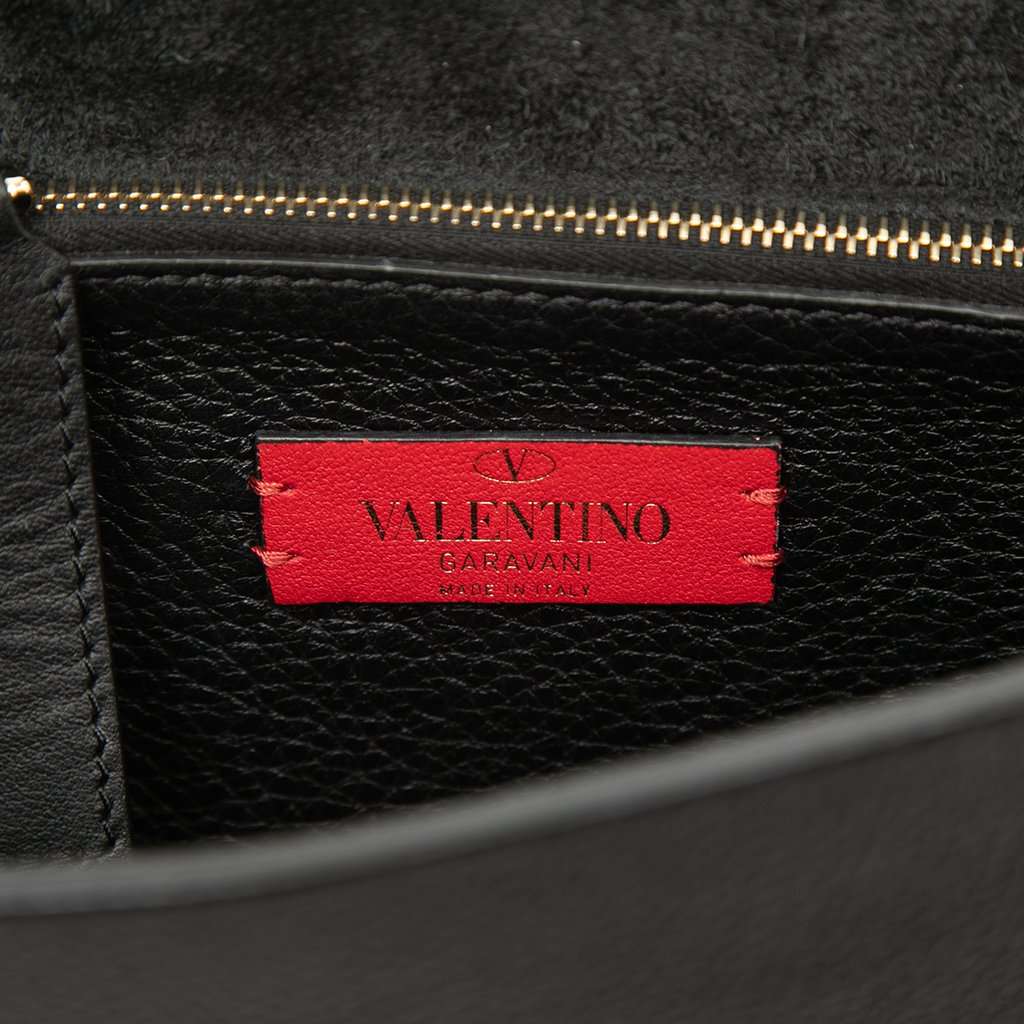Valentino Small Grained Calfskin Rockstud Crossbody Black Leather Very good - Box View
