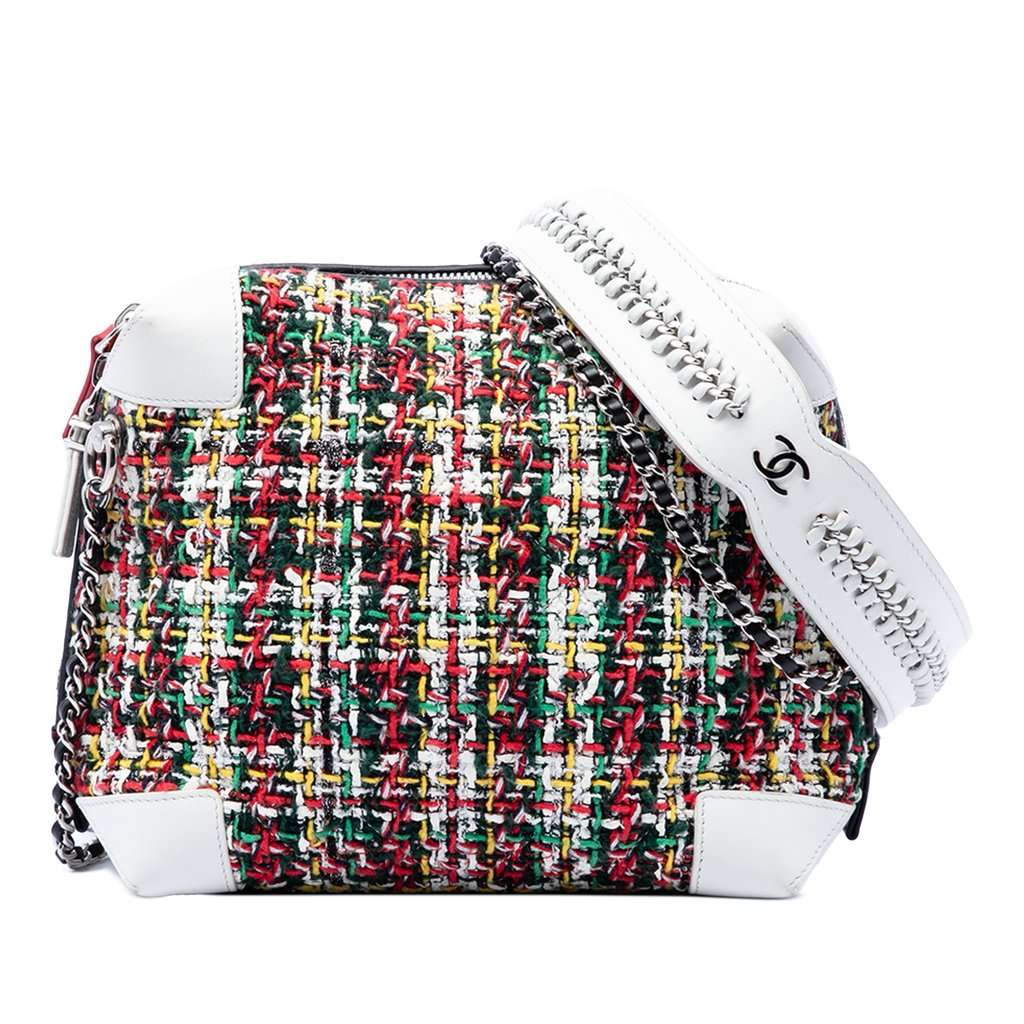 Chanel Tweed Street Allure Camera Bag Red Very good condition - Back View