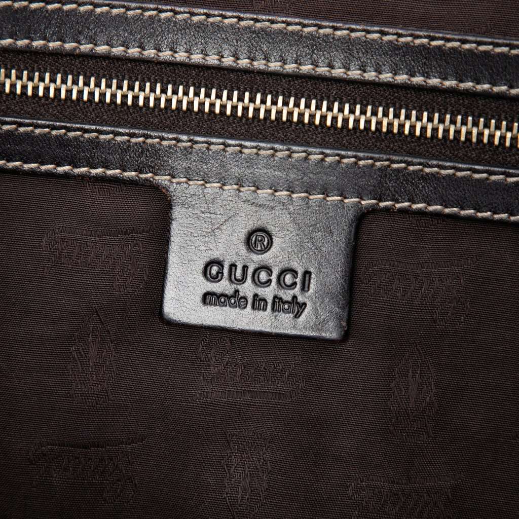 Gucci GG Canvas Horsebit Web Crossbody Beige Leather Very good condition - Box View