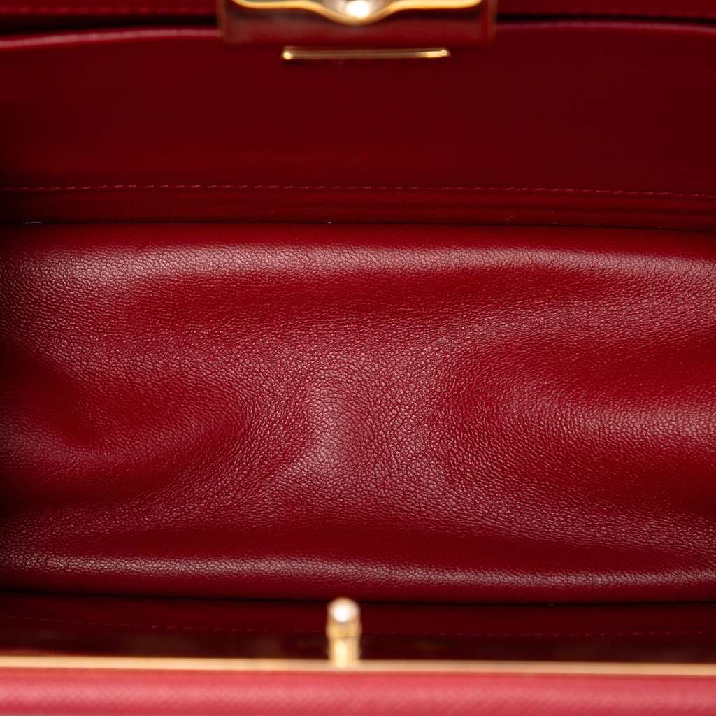 Prada Saffiano and City Calf Light Frame Crossbody Red Leather Very good - Model View