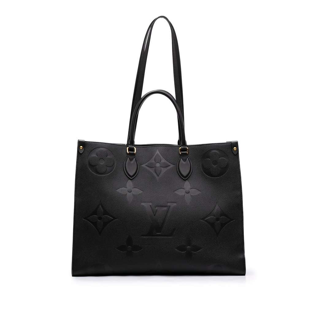 Louis Vuitton Monogram Empreinte Onthego GM Black Leather Very good condition - Front View