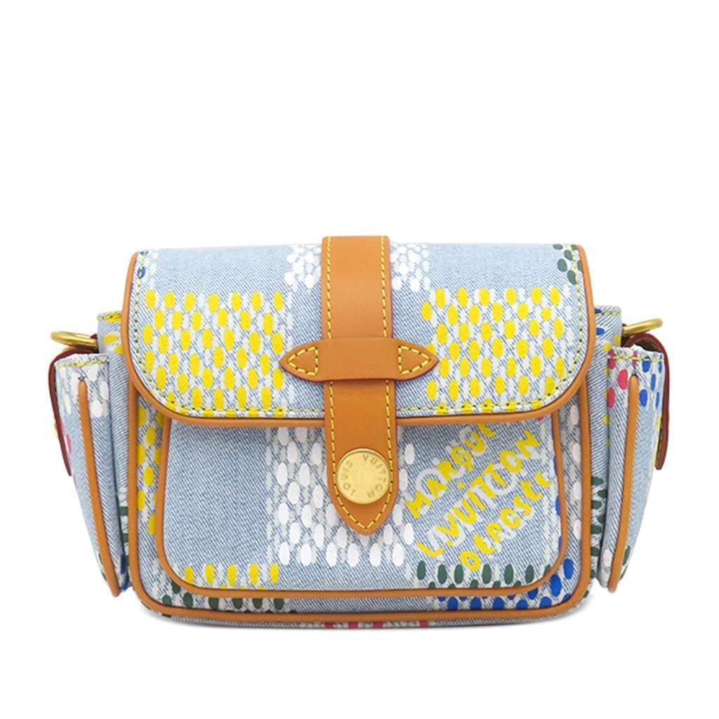 Louis Vuitton LV Vers Damier Denim Cargo Wearable Wallet Blue Very good - Front View