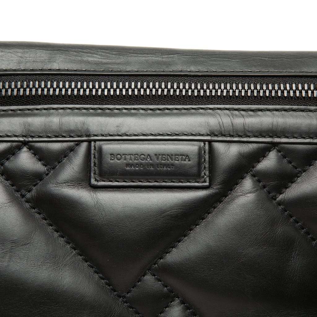 Bottega Veneta Perforated Leather Belt Bag Black Leather Very good - Box View