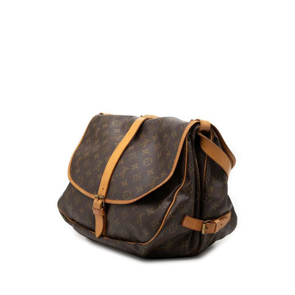 Louis Vuitton Monogram Saumur 35 Brown Good condition - Back View