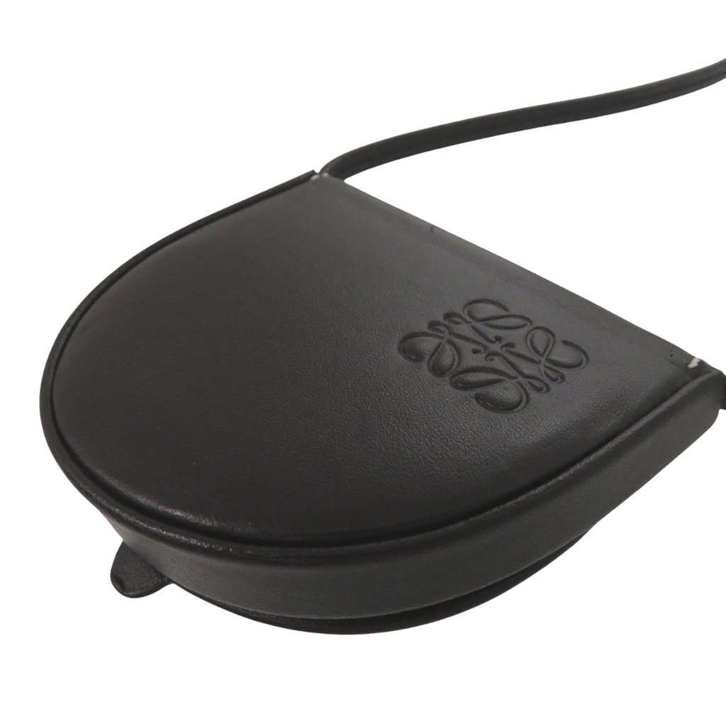 Loewe Mini Soft Calfskin Anagram Heel Pouch Black Leather Very good condition - Inside View