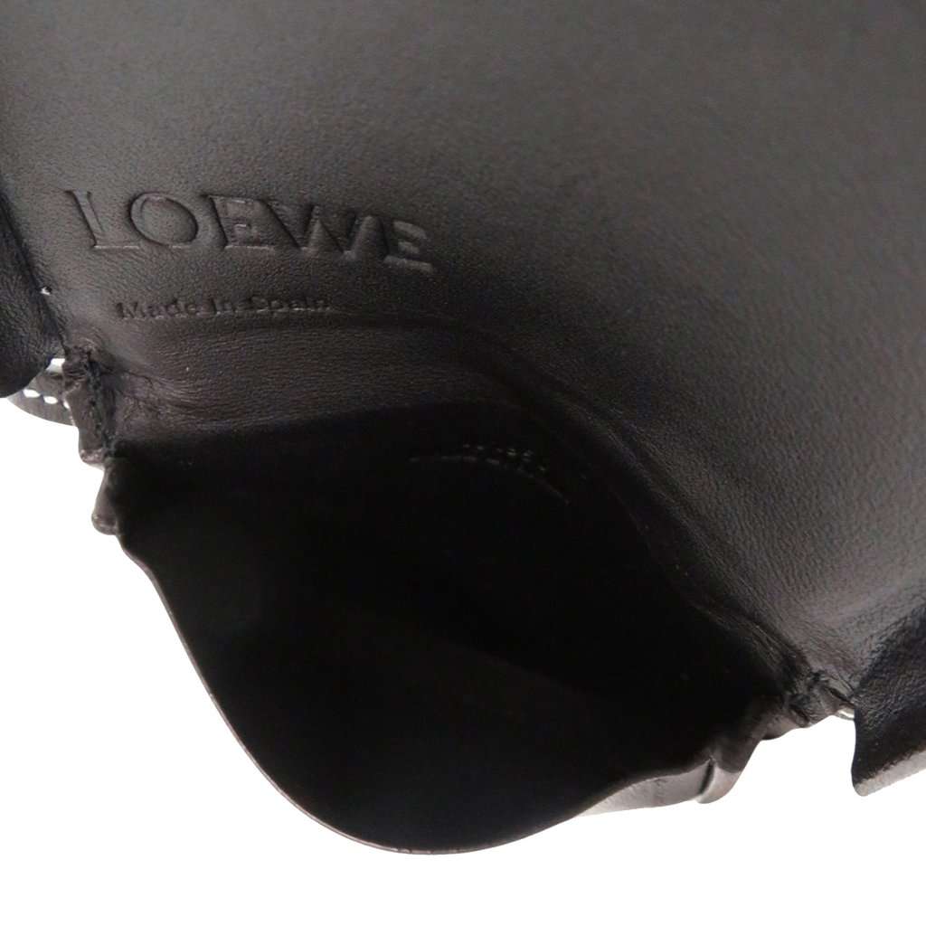 Loewe Mini Soft Calfskin Anagram Heel Pouch Black Leather Very good condition - Model View