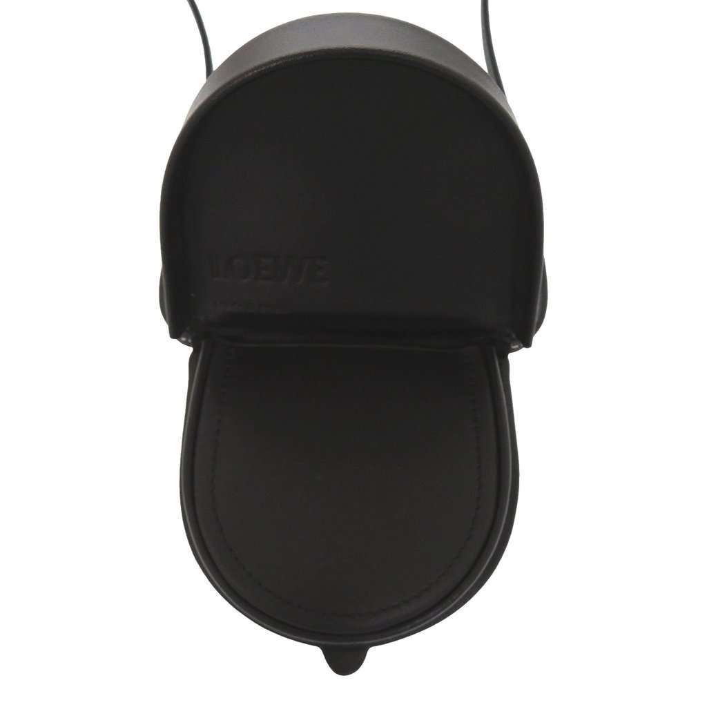 Loewe Mini Soft Calfskin Anagram Heel Pouch Black Leather Very good condition - Box View