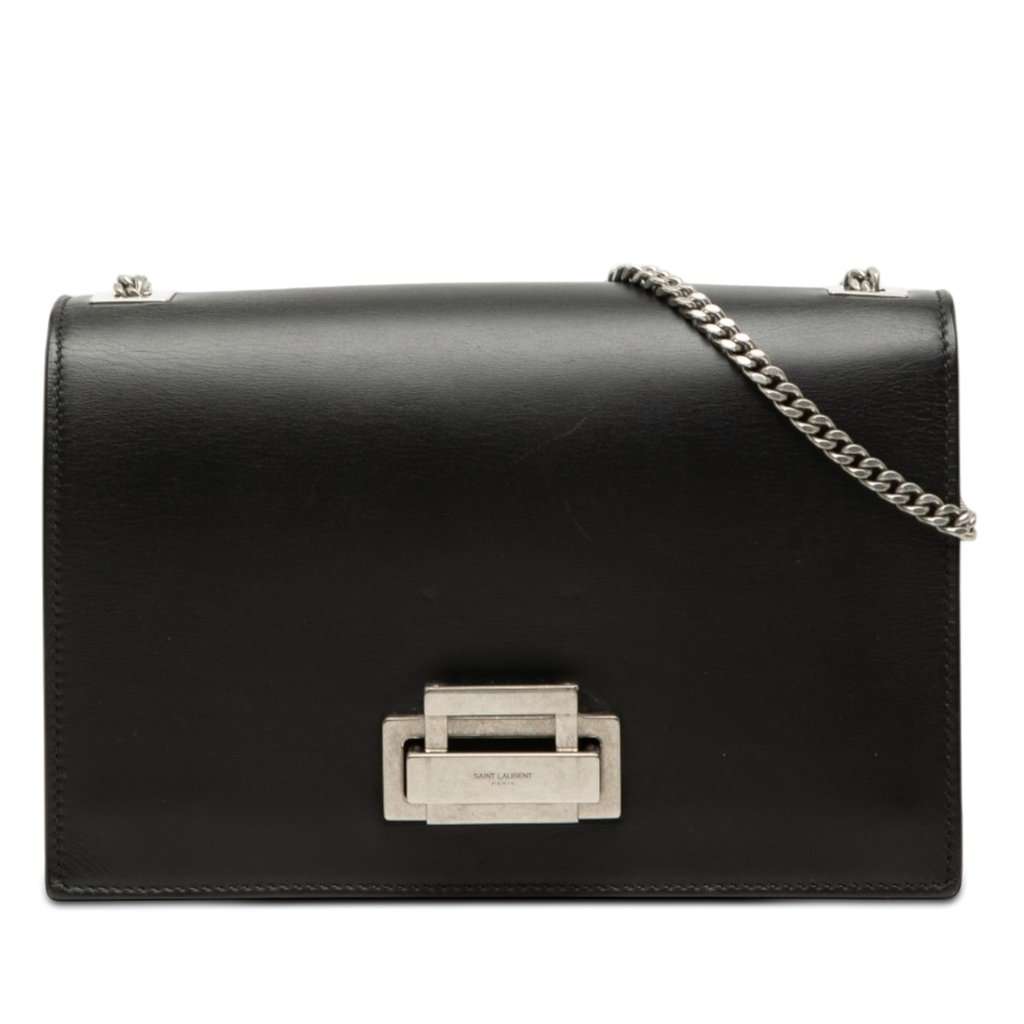 Saint Laurent Smooth Calfskin Metropolis Chain Crossbody Black Leather Very good condition - Front View