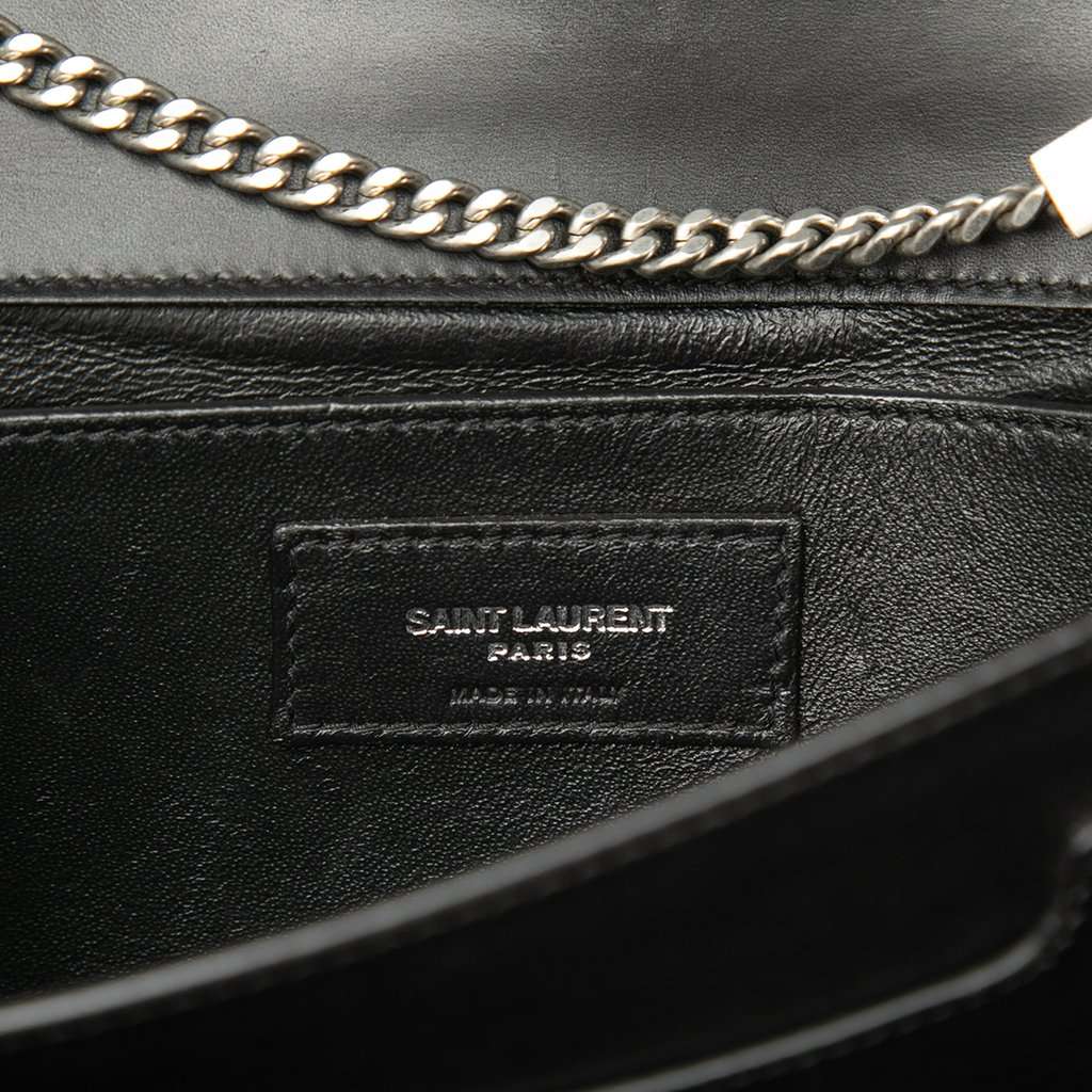 Saint Laurent Smooth Calfskin Metropolis Chain Crossbody Black Leather Very good condition - Box View