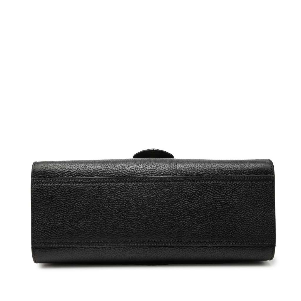 Gucci Small GG Marmont Grained Calfskin Top Handle Satchel Black Leather Very good - Inside View