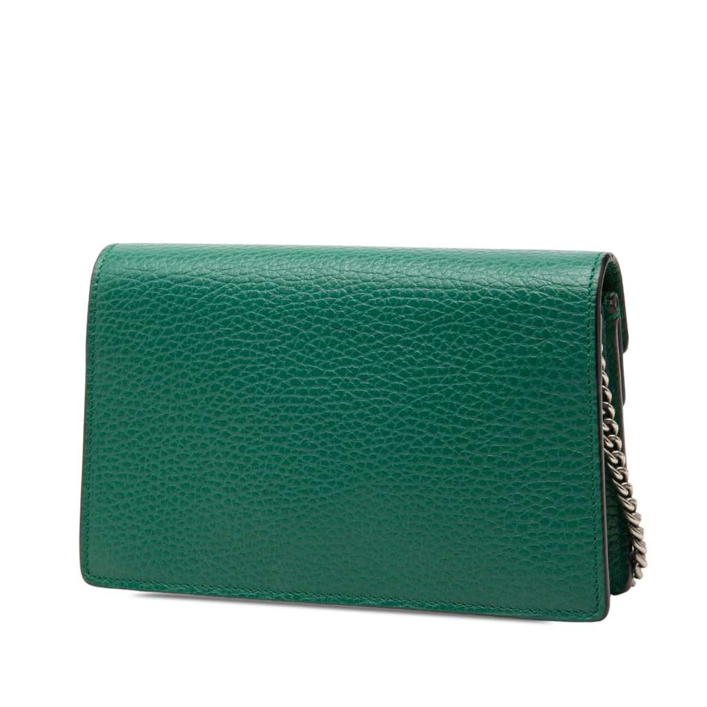 Gucci Mini Calfskin Dionysus Crossbody Green Leather Very good - Back View
