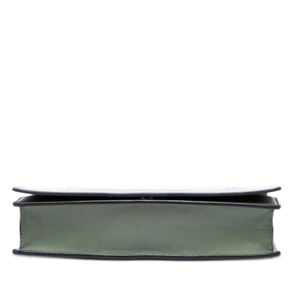 Celine Bicolor Leather Frame Wallet on Chain Green Leather Very good - Inside View