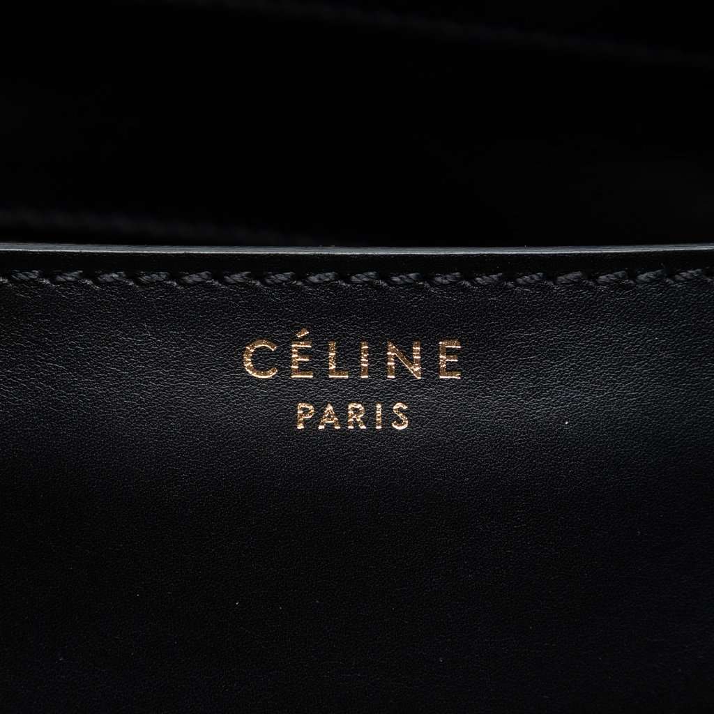 Celine Mini Bicolor Canvas and Leather Luggage Tote Brown Very good condition - Box View