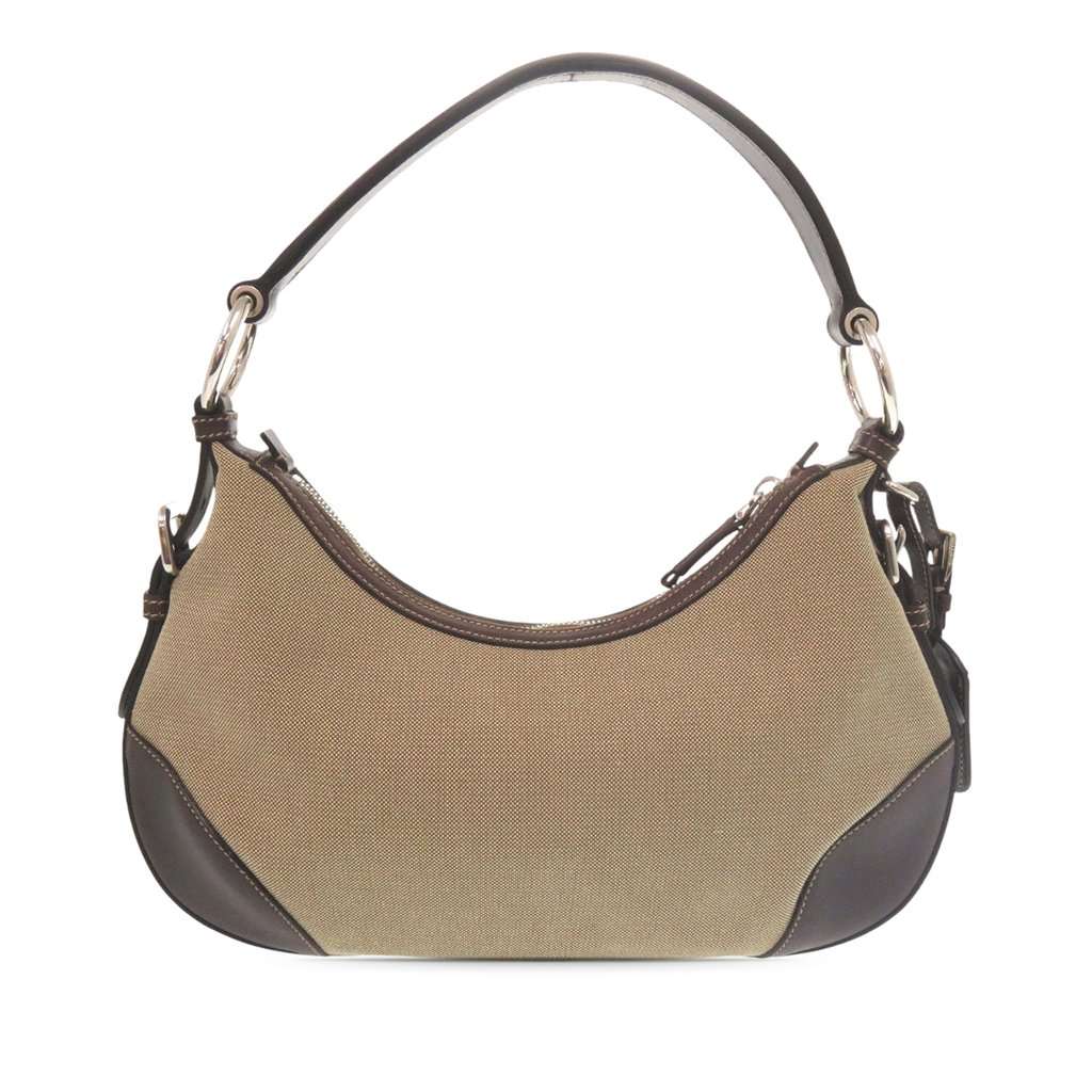 Prada Canapa Logo Shoulder Bag Brown Very good condition - Back View