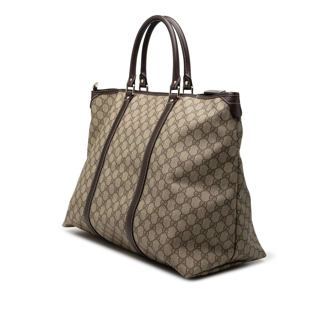 Gucci GG Supreme Weekender Beige Very good condition - Back View