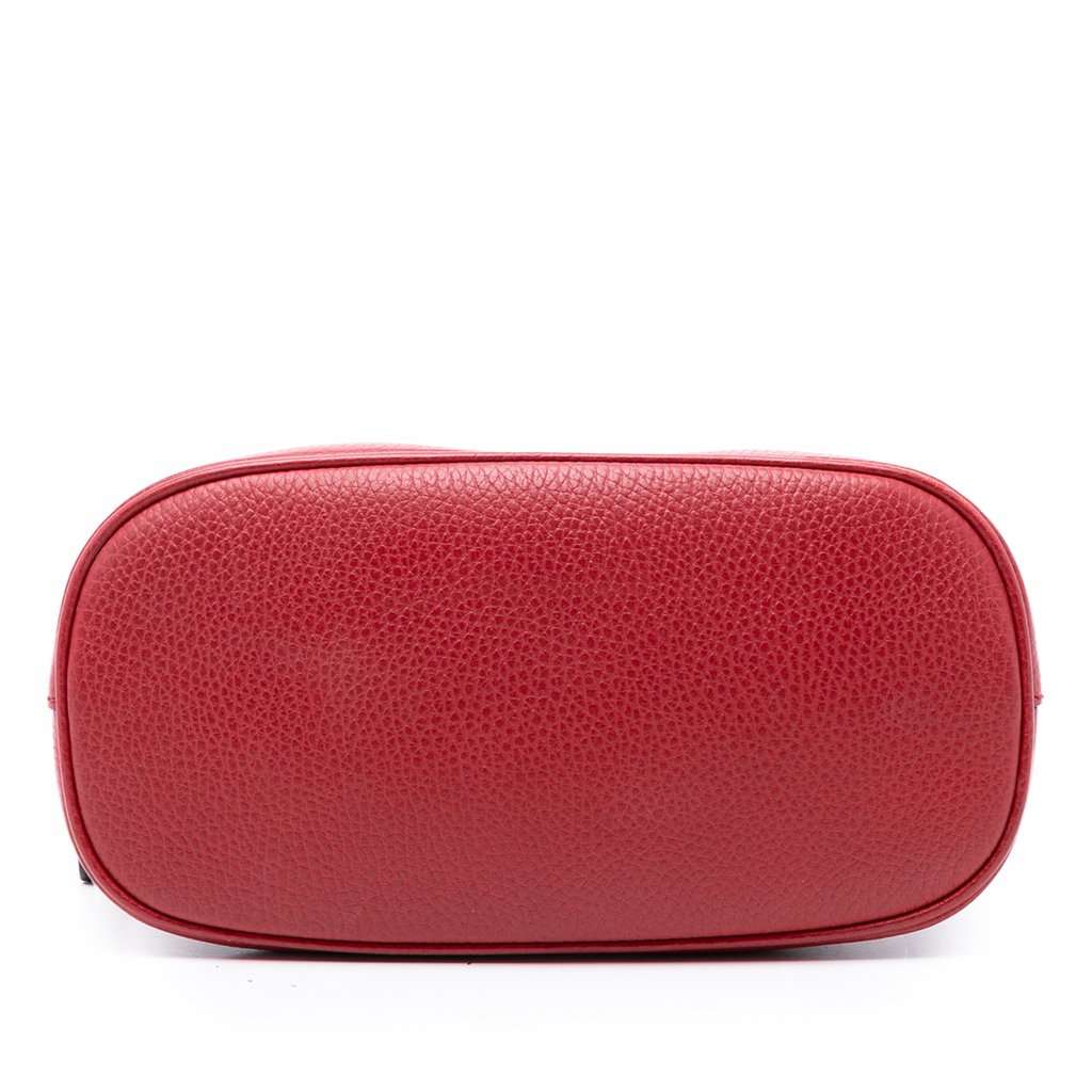 Gucci Mini Leather GG Charm Dome Satchel Red Leather Very good condition - Inside View