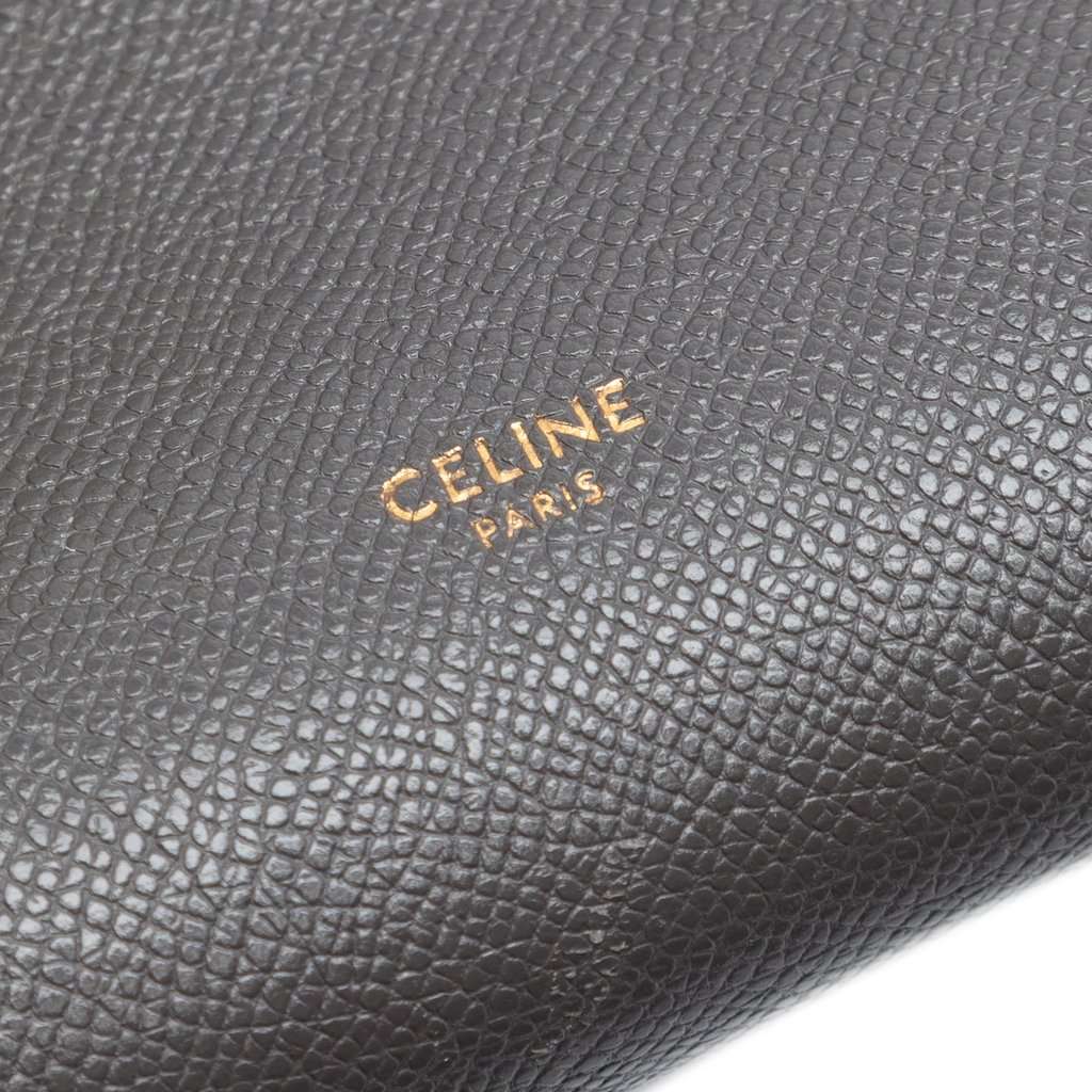Celine Micro Grained Calfskin Belt Bag Brown Leather Good condition - Box View