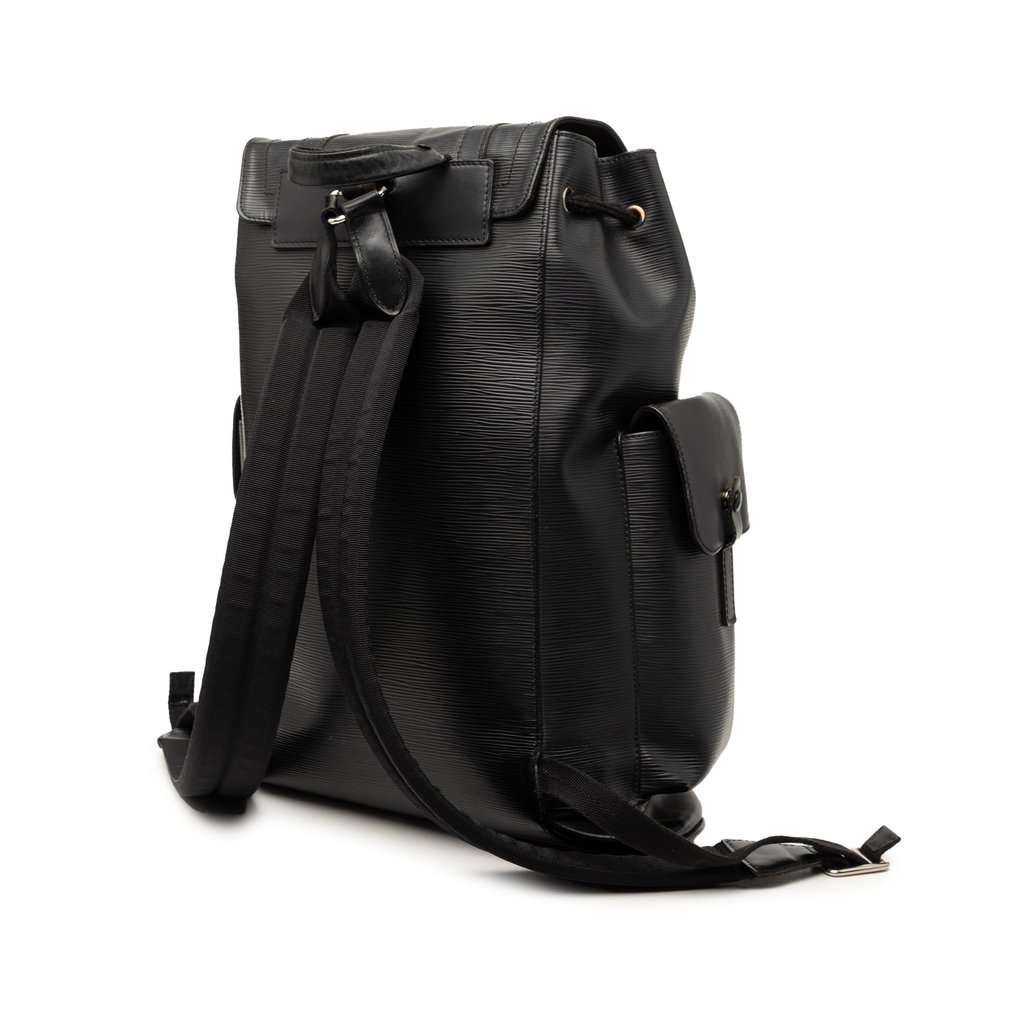 Louis Vuitton Epi Christopher Backpack PM Black Leather Good condition - Back View