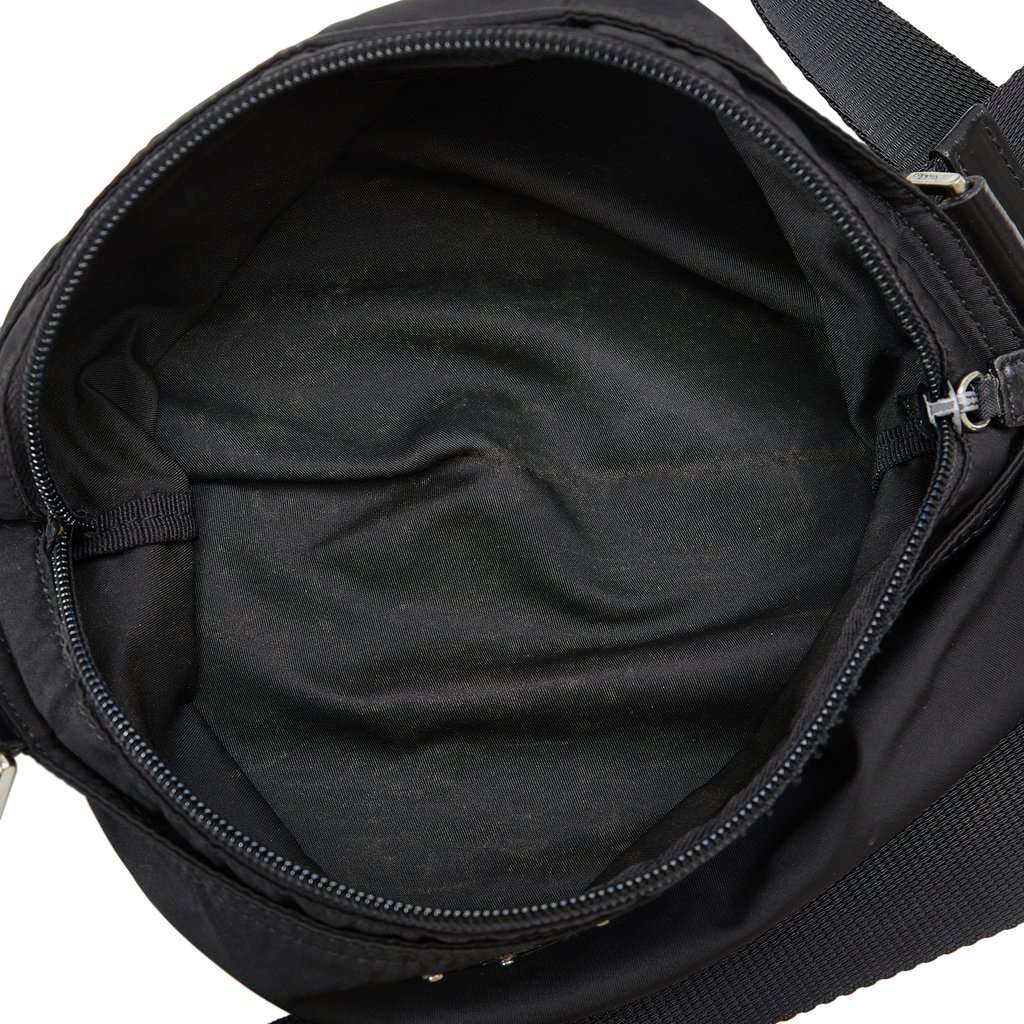 Prada Tessuto Zip Top Crossbody Black Very good condition - Box View