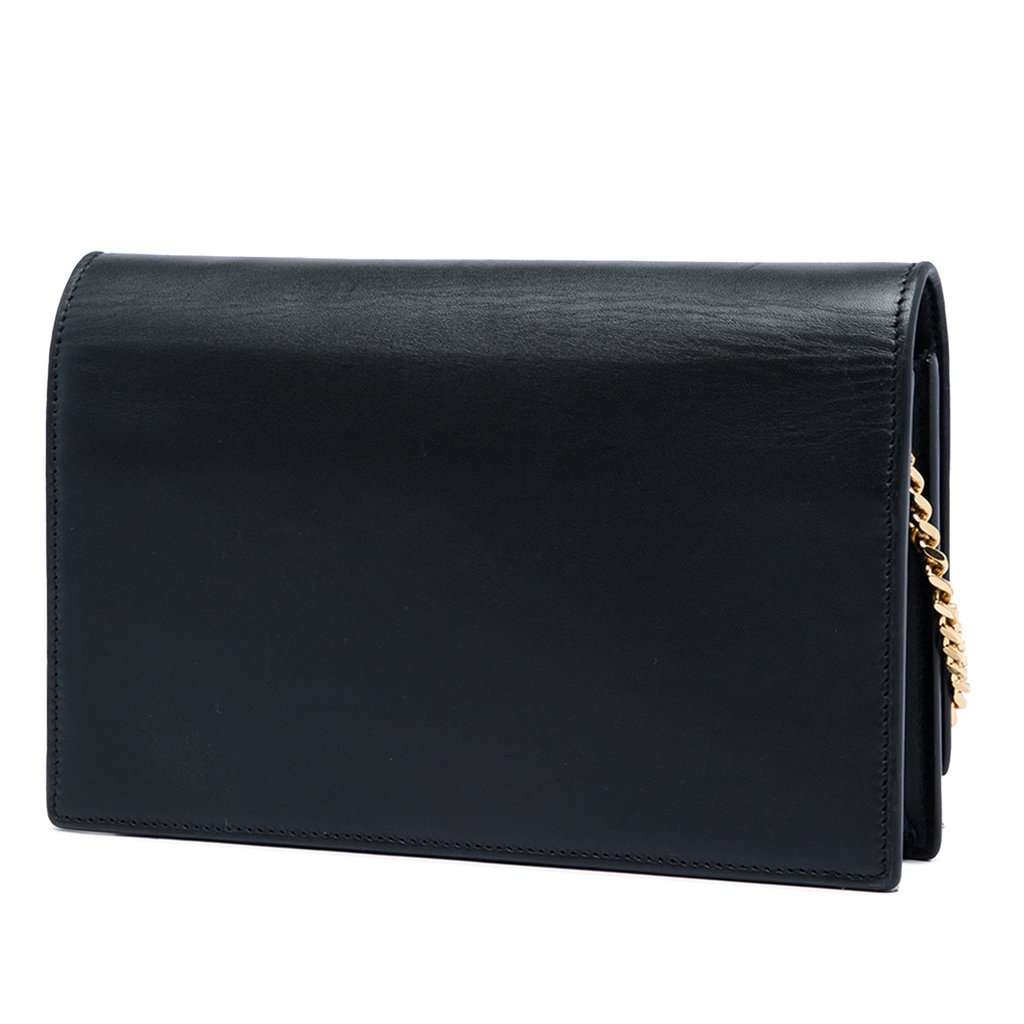 Saint Laurent Small Smooth Calfskin Monogram Kate Tassel Crossbody Black Leather Very good - Back View