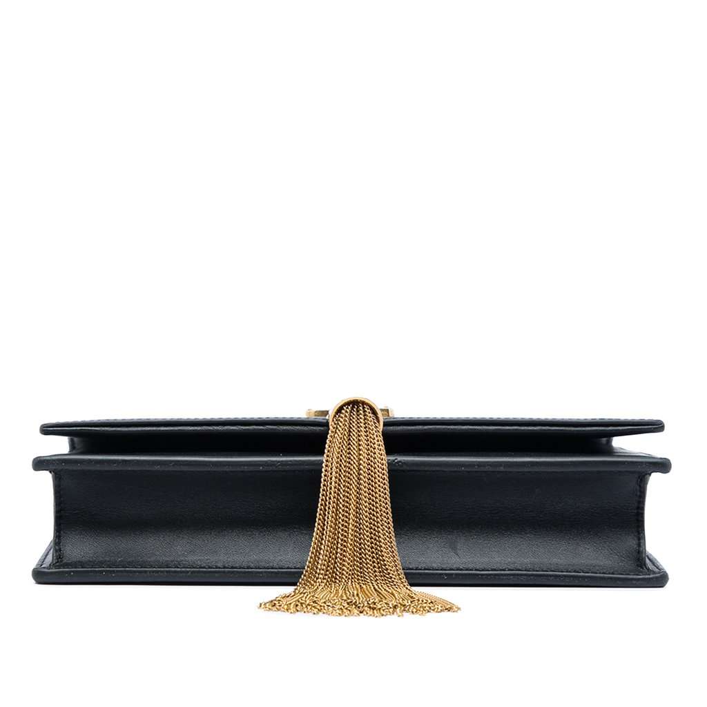Saint Laurent Small Smooth Calfskin Monogram Kate Tassel Crossbody Black Leather Very good - Inside View