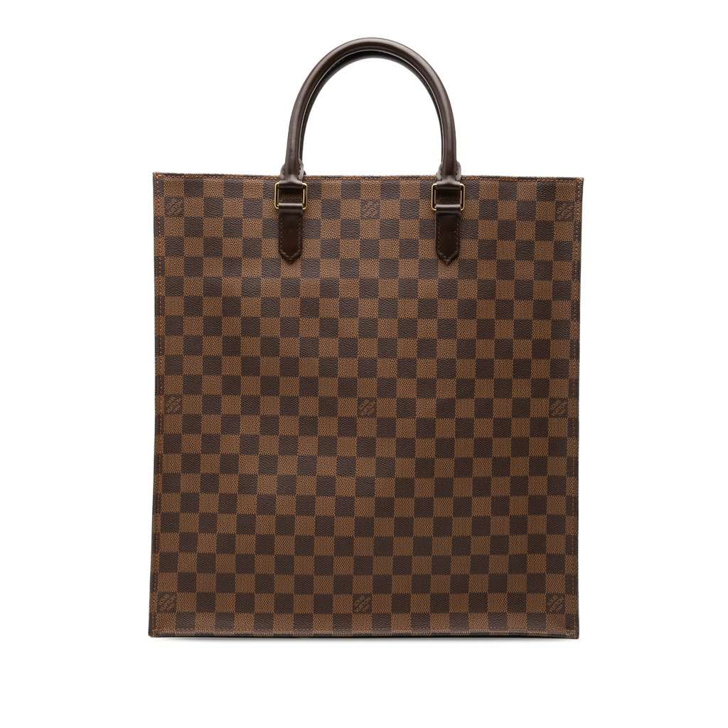 Louis Vuitton Damier Ebene Sac Plat Brown Very good - Front View
