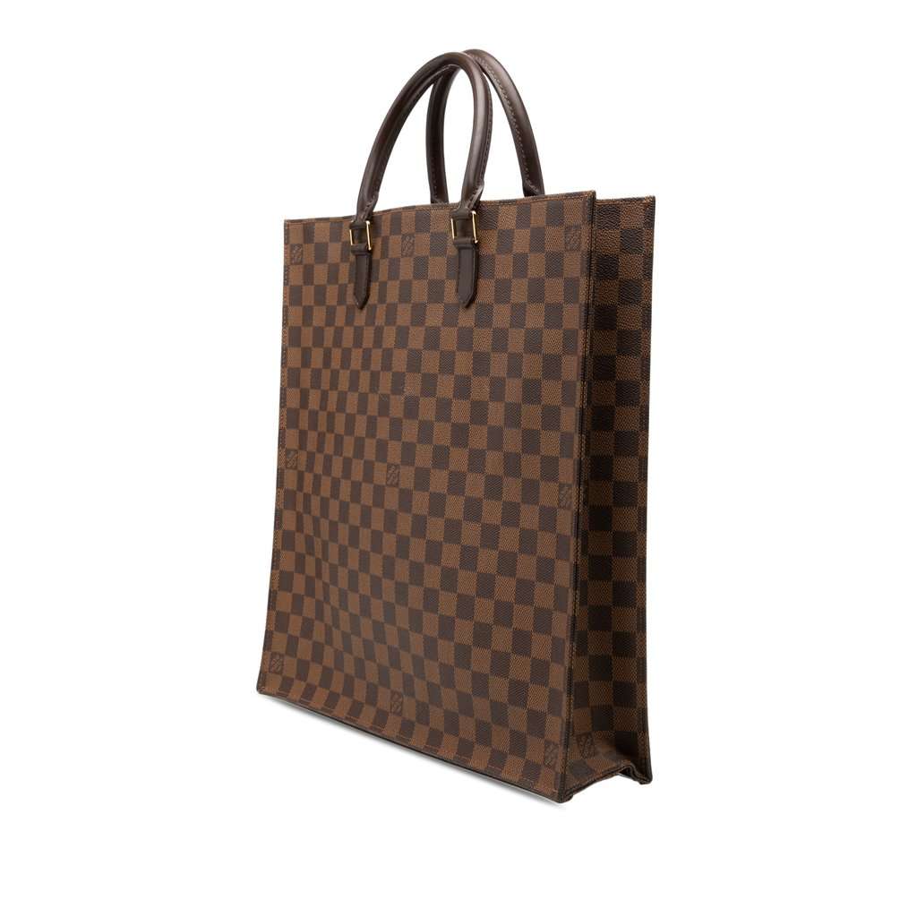 Louis Vuitton Damier Ebene Sac Plat Brown Very good - Back View