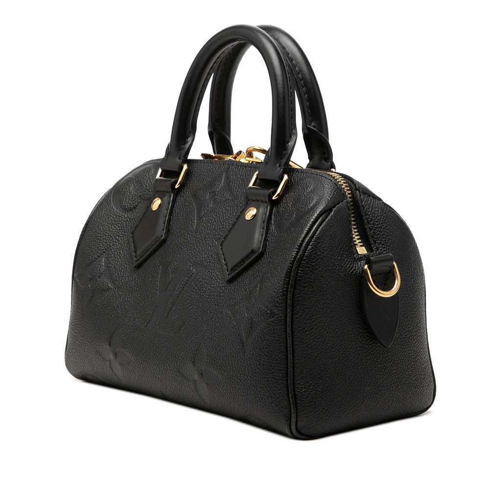 Louis Vuitton Monogram Giant Empreinte Speedy Bandouliere 20 Black Leather Very good condition - Back View