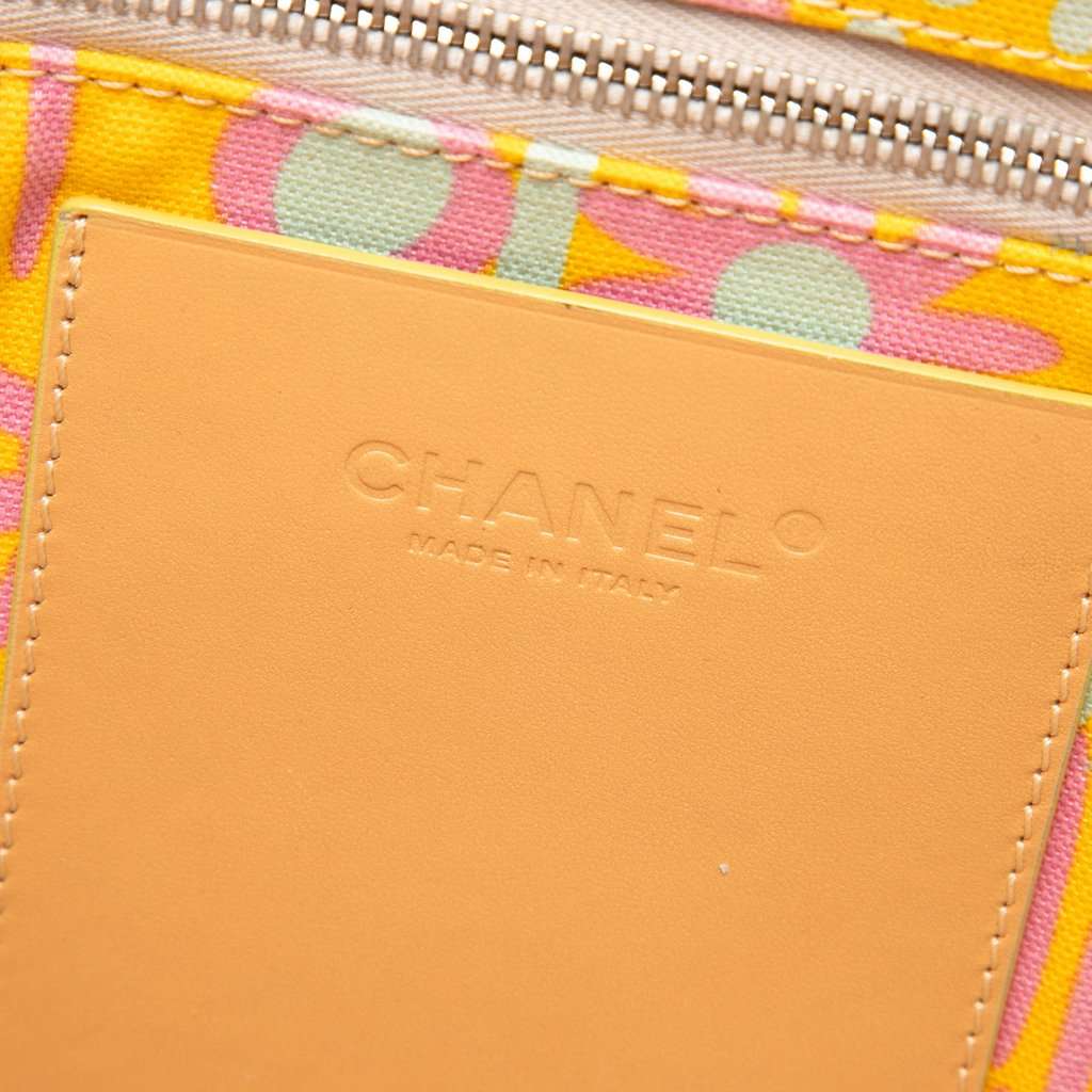 Chanel CC Canvas High Summer Flower Tote Yellow Very good condition - Box View