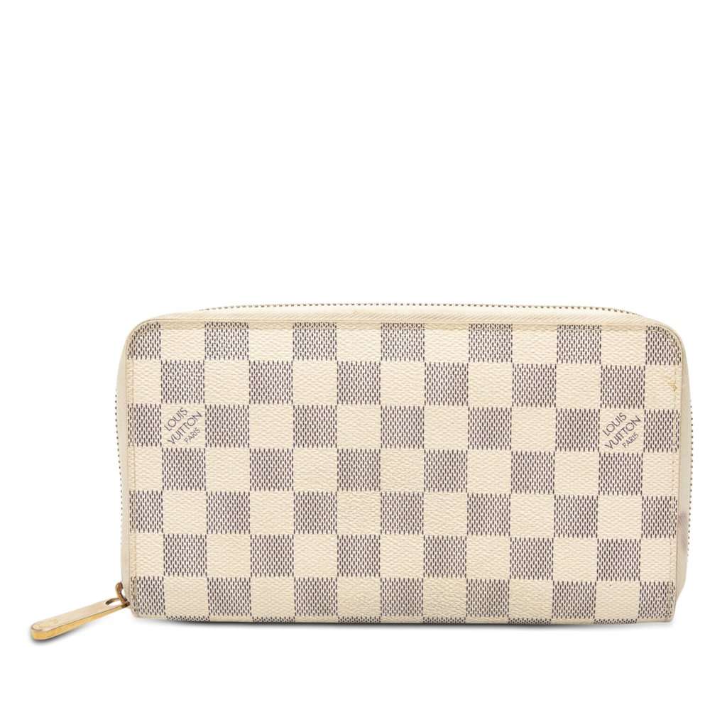 Louis Vuitton Damier Azur Zippy Organizer Wallet White Very good - Front View
