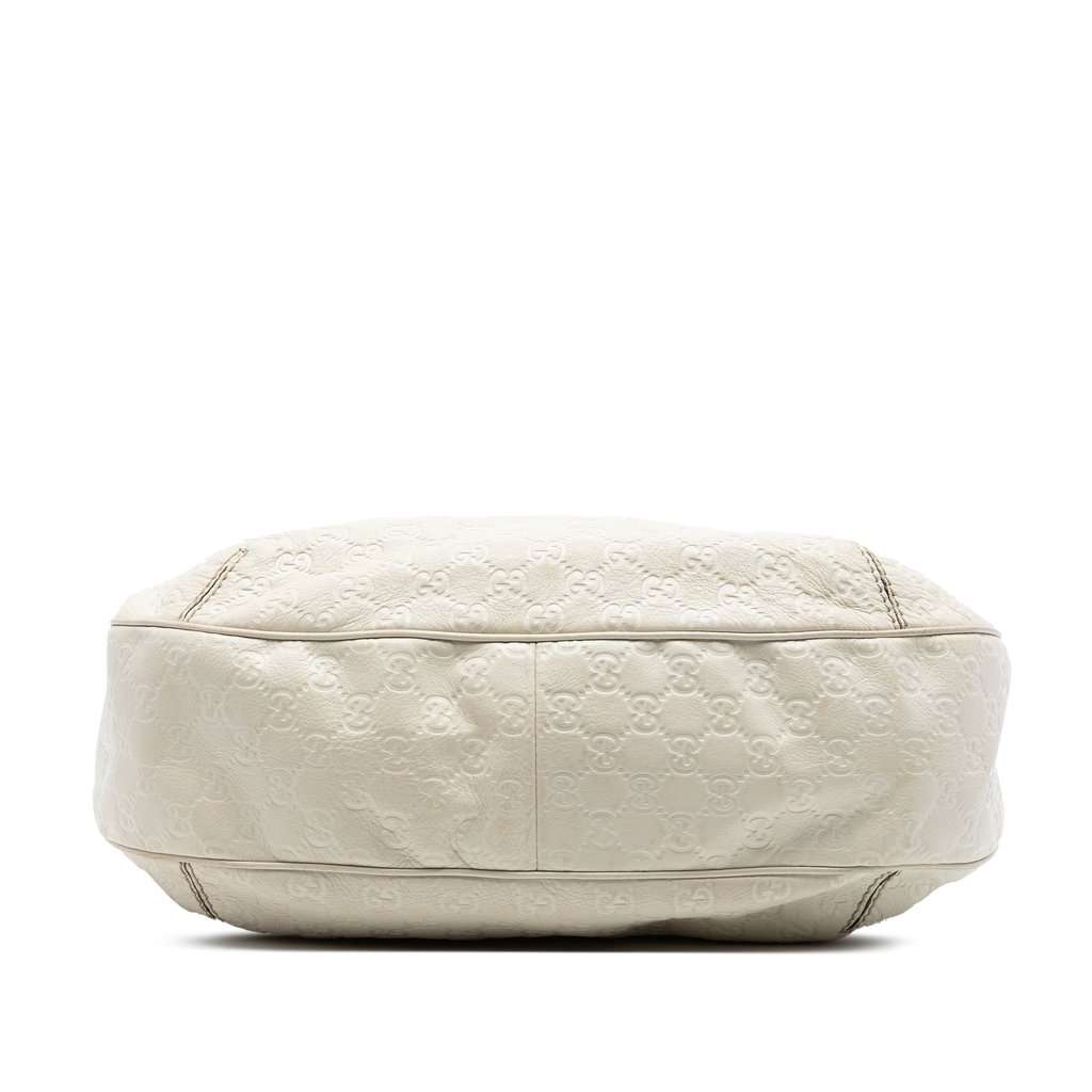 Gucci Large Guccissima New Ladies Hobo White Leather Very good condition - Inside View