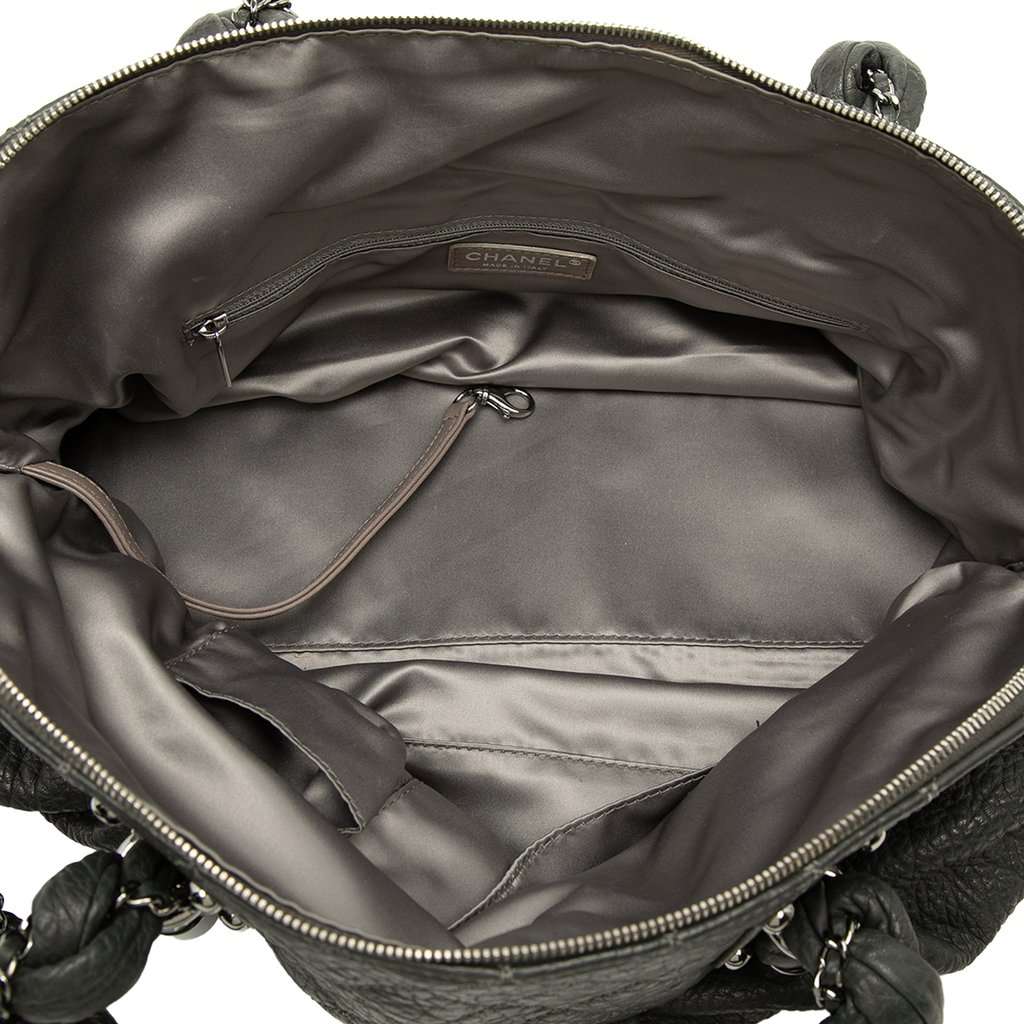Chanel Calfskin Lady Braid Shoulder Bag Black Leather Very good condition - Model View